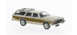 Brekina 19630 - Ford LTD Country Squire, hout/goud (HO)