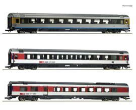 Roco 74021 - SBB, 3-delige set 1, EuroCity-wagens EC 7 (HO)