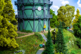 Faller 130157 - Gasometer met pijpwerk  (HO)