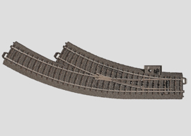 Märklin C-rail 24672 - Bochtwissel rechts R360 mm - 30° (HO)