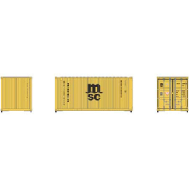 H0 | Athearn ATH28878 - RTR 20' Corrugated Container, MSC (3)