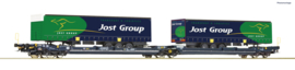 Roco 77402 - CEMAT, Gelede dubbele draagwagen T3000e (HO)