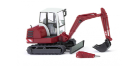 Wiking 065808 -  Mini-Bagger HR 18 - purpurrood (HO)