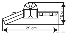 Kibri 38914 - Stadsmuur met vakwerktoren in Weil (HO)