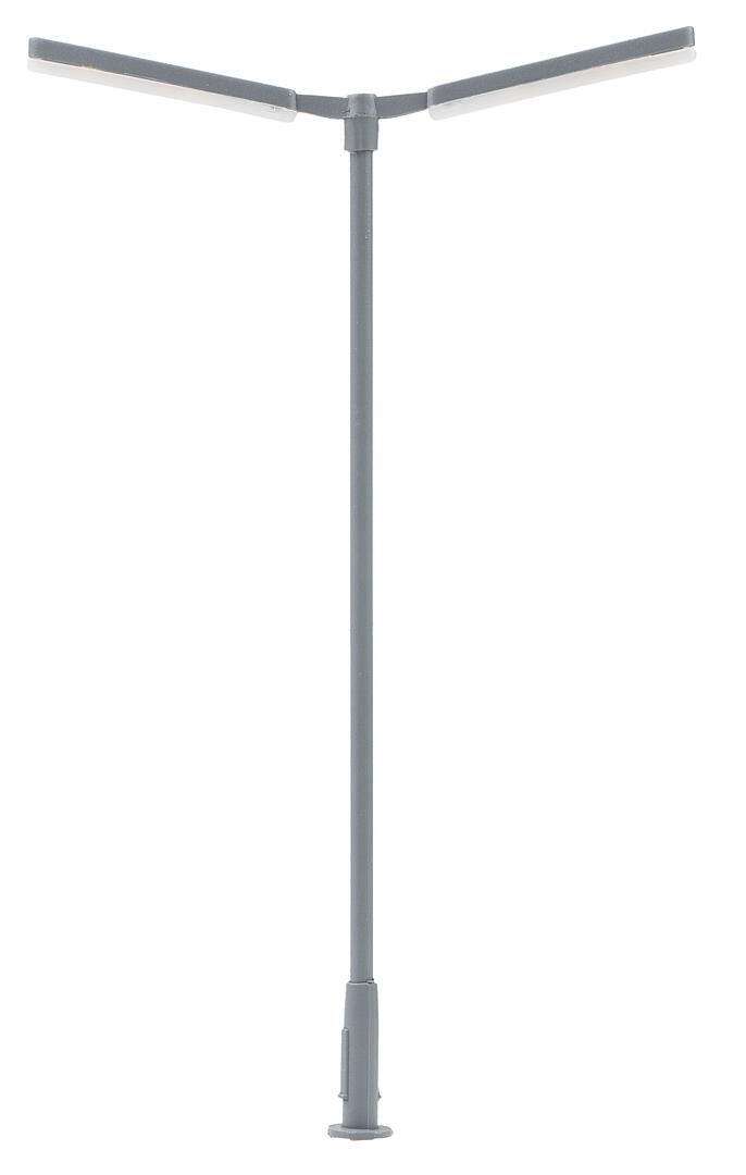 Faller 180222 - LED-Kruismastlamp, twee armen, koud wit (HO)