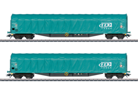 Märklin 47164 - NMBS/SNCB, Set Schuifwand wagons met zeildoek type Rils (HO)