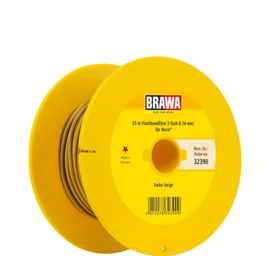 Brawa 32390 - Draad 2 x 0,14 mm², 25 mtr, bruin/geel
