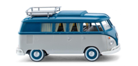 Wiking 079742 - VW T1 Campingbus - grijs/blauw (HO)