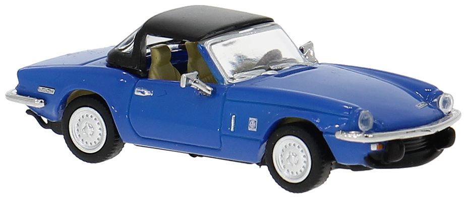 Brekina 15178 - Triumph Spitfire met softtop, blauw (HO)