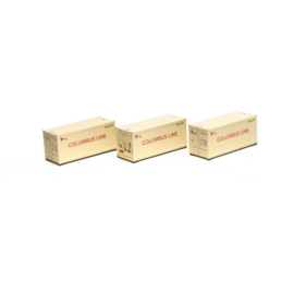 H0 | Athearn ATH28802 - Reefer Container 3 Pack 20' – Columbus Line