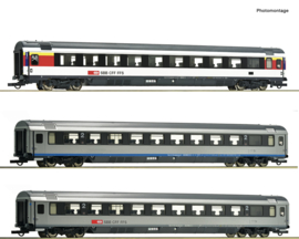 Roco 74022 - SBB, 3-delige set 2, EuroCity-wagens EC 7 (HO)