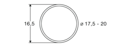 Roco 40077 - AC antislipband 17,5-20,0 mm, 10 stuks (HO)