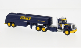 Brekina 86296 - Peterbilt 359 trekker en oplegger Sunoco (HO)