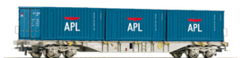 Roco 67823 - AAE, containerwagen Sgnss (HO|DC)