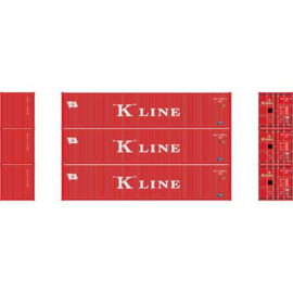 Athearn ATH27053 - 40' Corrugated Low-Cube Container,K Line # 1 (HO)