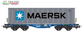 PT Trains 100264 - Modalis, Sgmmnss 33 87 459 4 004-3 + container (HO)