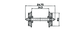 Roco 40199 - DC wielen set (HO)