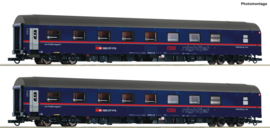 Roco 6200021 - ÖBB/SBB, 2-delige set slaaprijtuigen "Nightjet"(HO)