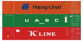 Igra 98010060  - 3-delige Set Container 40', Hapag Lloyd, UASC, K-Line (HO)