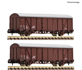 Fleischmann 831515 - DR, 2-delige set gesloten goederenwagens (N)