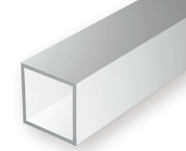 Evergreen 253 - .188" (4.8mm) OPAQUE WHITE POLYSTYRENE SQUARE TUBING