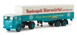 Brekina 79213 - Büssing LS 11 FS trekker/oplegger "Frankengold" (HO)