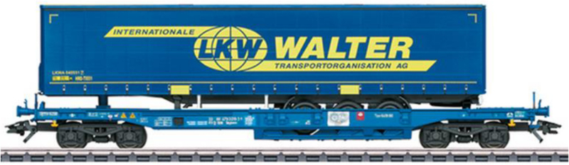 Märklin 94538 - T.R.W. Brussel,Taschenwagen Bauart Sddkmss "LKW Walter" (HO)
