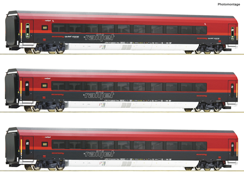 Roco 74041 - ÖBB, 3-delige set Railjet (HO)