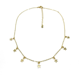 7 stars necklace - gold
