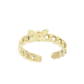 Ring with a butterfly - gold