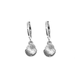 Earrings with a shell - Silver