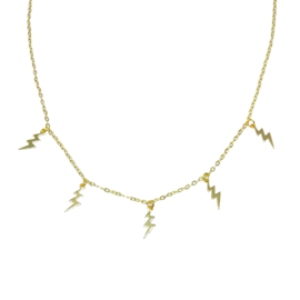 Lightning necklace - gold