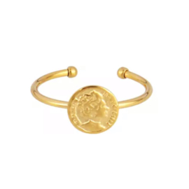 Little Elizabeth coin ring - gold