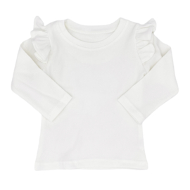 Longsleeve | RUFFLE RIB ECRU