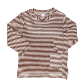 Longsleeve | STREEP DARK BROWN