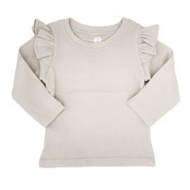 Longsleeve | RUFFLE RIB NATURAL