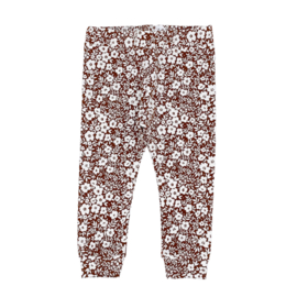 Legging |  FLOWER DARK BROWN