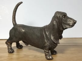 beeldje Basset hound brons