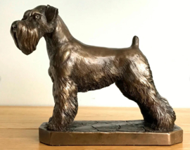 beeldje Schnauzer brons