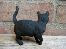 beeldje staande kat zwart