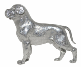 beeldje Rottweiler zilvertin