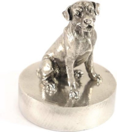 urn Rottweiler zilvertin (gedeelte as)