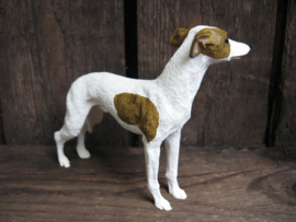beeldje Whippet wit-brindle