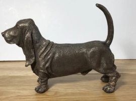 beeldje Basset hound brons