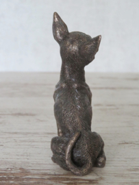 beeldje Chihuahua korthaar brons