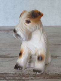 vintage beeldje Fox Terriër zittend