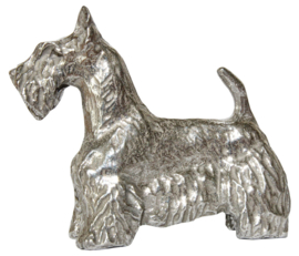 miniatuur Schotse Terrier zilvertin