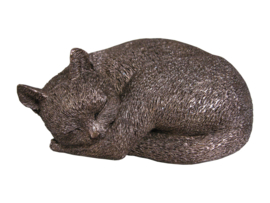 kattenbeeldje 'pleasant dreams' grijs tabby