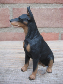 beeldje Dobermann gecoupeerd black & tan