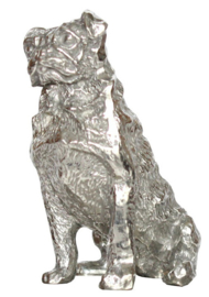 beeldje Mopshond zilvertin